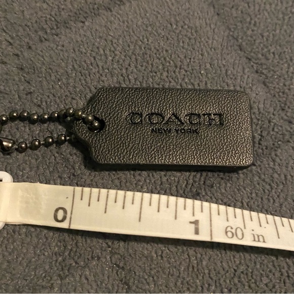 Stylish Retro Style Coin Purse Keychain with Pom-Pom & added Coach Tag - Picture 6 of 11